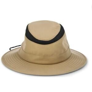 Ozark Trail Mens Outdoor Sun Hat Tan Beige Adjustable Vent Chin Strap NWT S/M